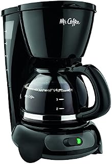 Mr. Coffee 4-Cup Switch Coffee Maker with Gold Tone Filter, Black