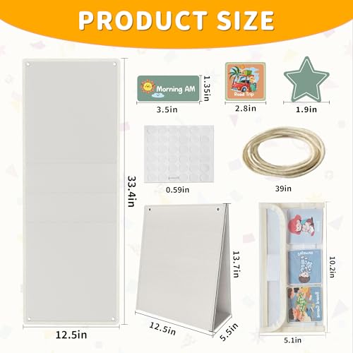 Yoink Visual Schedule for Kids with Autism - 174 Picture Cards Include Chore and Routine Chart Daily, Visual Schedule boards First and Then for home, Visual Daily Planner for Toddlers at Preschool ,White - Image 3