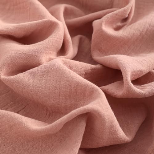 Image of NTBAY 2 Pack Muslin Cotton Mini Crib Sheets, Soft and Breathable Double Layer 24x38 Baby Crib Sheets for Mini Crib and Toddler Mattresses, Boys, Girls, Unisex, Blush Pink, 24x38 Inches