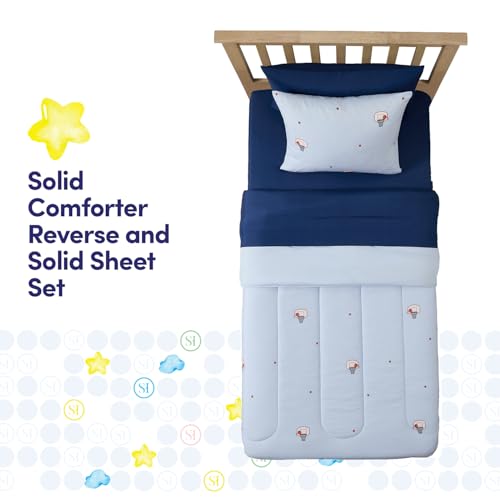 Image of Basketball Comforter Set Twin Size - Bed in a Bag with Sheets, Pillowcases & Shams - Soft Stylish Sports Bedding - All Season Boy's Basketball Bed Set