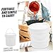 CIYODO 5Pcs Food Grade Plastic Sealing Buckets with Lids Portable Water Pails with Handle for Home Agriculture and Industry Use Leak Design Multipurpose Capacity