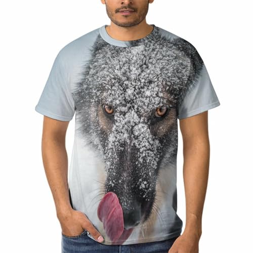T-shirt Loup Effrayant homme à col rond et manches courtes pour un look streetwear affirmé