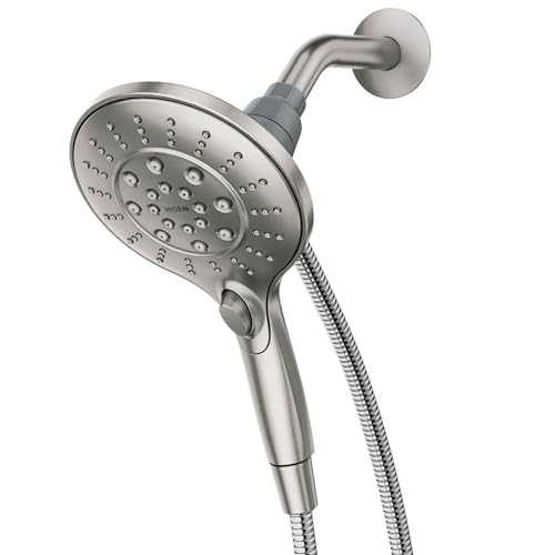 Moen Engage Spot Resist Brushed Nickel Six-Function 5.5-Inch Removable Handheld Showerhead with...
