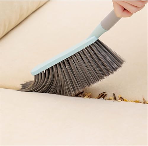 Image of Household Brush Sweeping, Cleaning Floors Long Handle Dust for Tiles, Carpet, Bed, Sofa,Mattress, Window, Bathroom, Car Seat, Curtain, Cleaner Home (Blue)