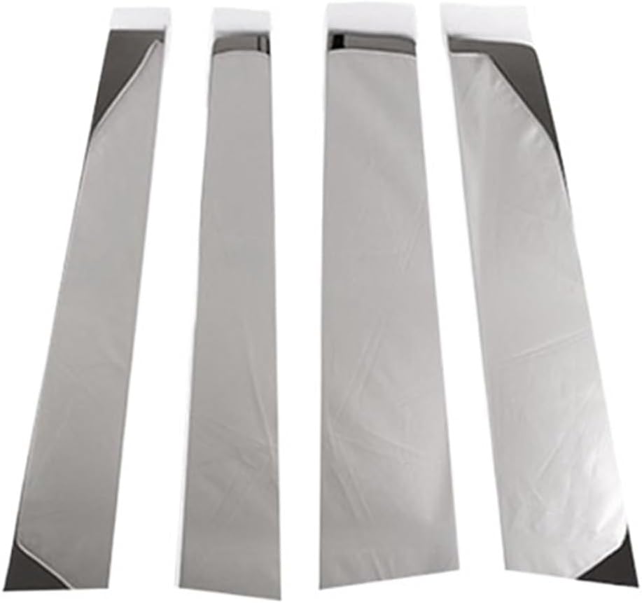 Chrome Window Pillar Posts Trim Cover Door Silver Sticker Compatible with Toyota Tundra Crew Max Cab/Double Cab 2007 2008 2009 2010-2021