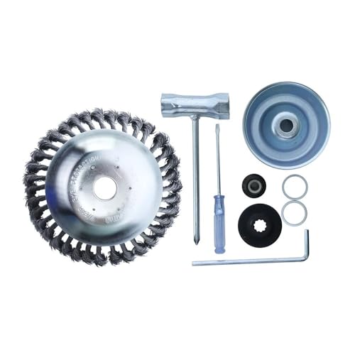 Débroussailleuse rotative fil d'acier 8 pouces kit tête coupe-herbe brosse désherbage