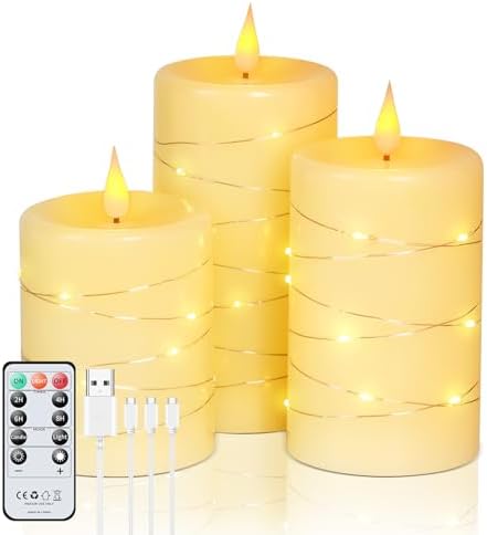 Forever Speed Led Candles Rechargeable,Fairy Lights Candle,Real W...