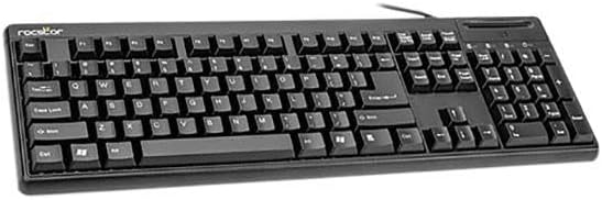 Rocstor Y10P002-1 KS20T 104KEY Built-In Smart Accs Card Reader-Cac Blk