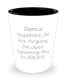 MIPOMALL Epic Dental hygienist Gifts, Dental Hygienist. I'm not Arguing. I'm, Cute Shot Glass For Coworkers, Ceramic Cup From Coworkers