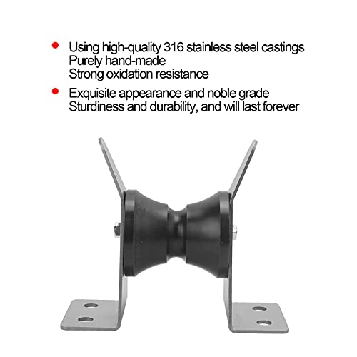 Yctze Bow Roller - Replacement For Ship Yacht Fishing Boat Speedboat Marine Bracket 316 Stainless Steel Dual Wheel Butterfly Type - Image 4