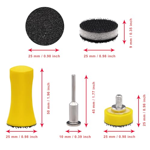 SIQUK 200 Stück Schleifscheiben Klett 25mm Nasse Trockene Schleifpapier Schleifpads Körnung 180-5000 Schleifblätter Sandpapier Rund für Auto Polieren Holz Metall