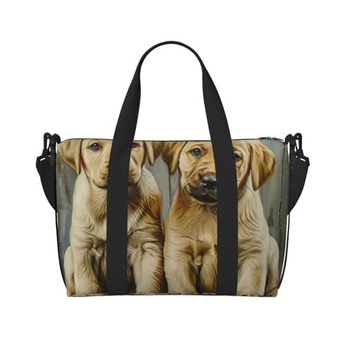 Bolso de mano versátil con estampado de perros para fin de semana y negocios