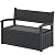 LHBGO 70 Gallon Storage Bench Deck Box for Patio Furniture with Armrest Bench Outdoor Storage