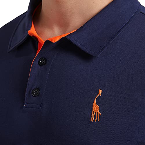 Glestore Polo Sport T-Shirt MT1030 Uni Homme, Bleu Foncé, L - Image 6