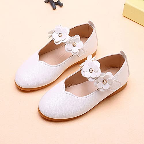 Black Shoes for Girls,Children Baby Girls Leather Flower Princess Shoes Soft Dance Shoes Kids Shoes 1-11 Years4