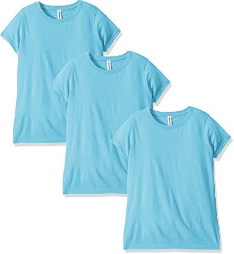 AquaGuard Women's Fine Jersey Longer Length T-Shirt-3 Pack, Aqua, S