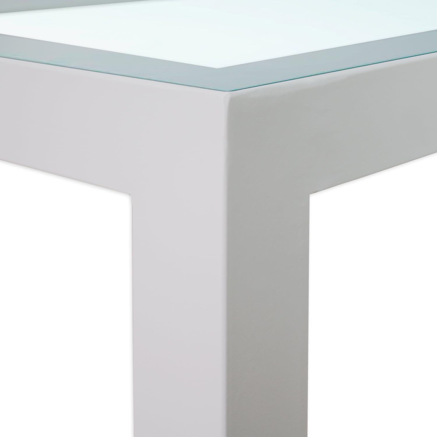 Mesa de forja para Salon, Cocina o Jardin. Mesaa de Centro. 120x70 Regulable a Doble Altura. Ideal para Ropa Camilla y para Brasero.Comedor linea recta. Nacional (White, Mesa + Cristal 6mm)
