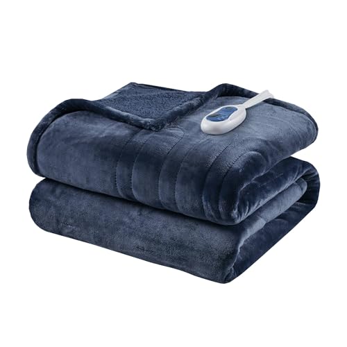 Beautyrest Heated Blanket, Electric Throw Blanket, Soft, Warm, Reversible Plush