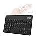 Ultra-Slim Small Bluetooth Keyboard for iPad, Portable Rechargeable Wireless Keyboard for iPad Air, iPad Pro, iPad mini iPhone Android Samsung Tablet Cell Phone Smartphone (Black)