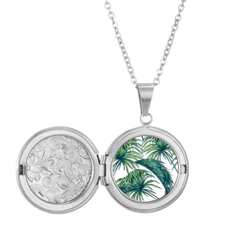 Collier médaillon vert Happy Art Déco en finition dorée fine