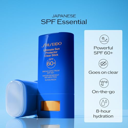 Shiseido Clear Sunscreen Stick - Invisible Broad-Spectrum Face Sunscreen - Wear Under & Over Makeup - Lightweight Formula - All Skin Types - Image 4