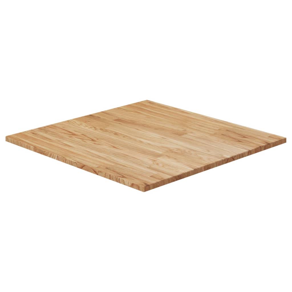 Plateau de table carré marron clair 90 x 90 x 1,5 chêne traité