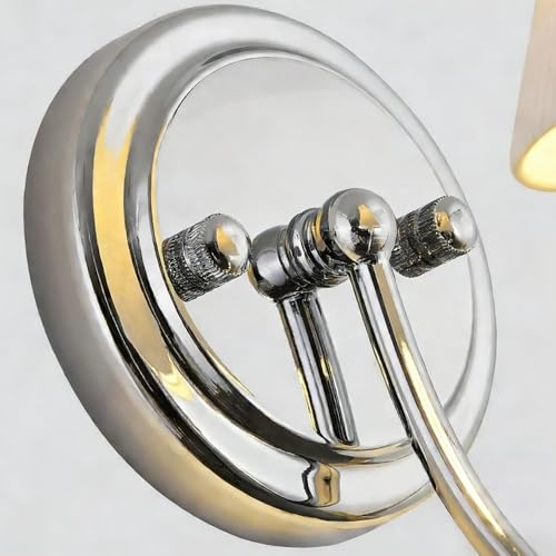 Lámpara de pared de pasillo interior moderna con cableado y aplique de cromo 6