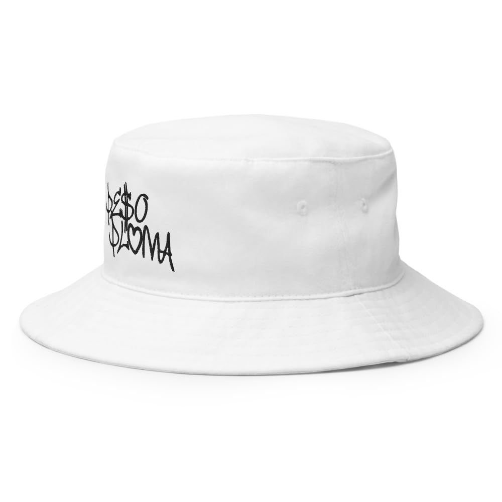 RIVEMUG Peso Pluma White Embroidered Bucket Hat