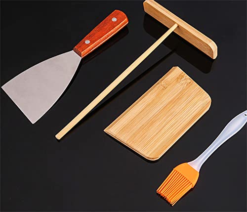 MVSR Crêpe Verteiler und Pfannenwender, Set zur Herstellung von Pfannkuchen, Jianbing Maker, Pfannkuchen, Kochutensilien, Zubehör Cover