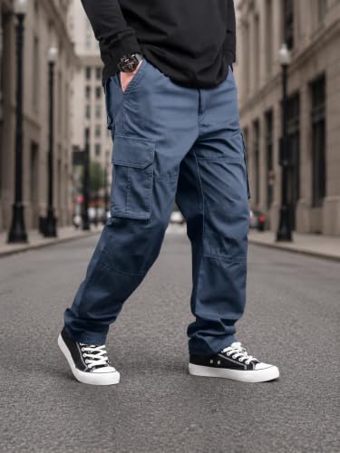 Image of Amazon Brand - INKAST Men Multi-Pocket Cargo Pants Casual Fit Trousers Stylish Cargo Trousers