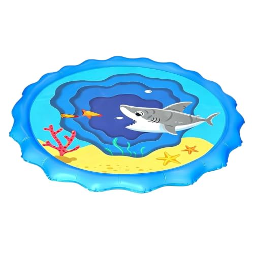 Tapis d'arrosage requin pour rafraîchir les enfants dans le jardin