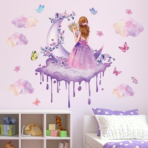 Vinilo decorativo removible 3D Princesa para pared miniatura 6