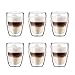 BODUM - 10484-10-12 - Pilatus - Coffret 6 Verres Thermo Double Paroi - 25 cl