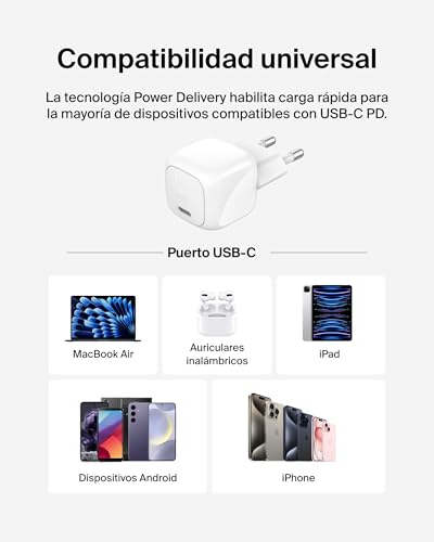 Carga rápida USB C Power Delivery de 30W con Belkin BoostCharge compacto para iPad 4