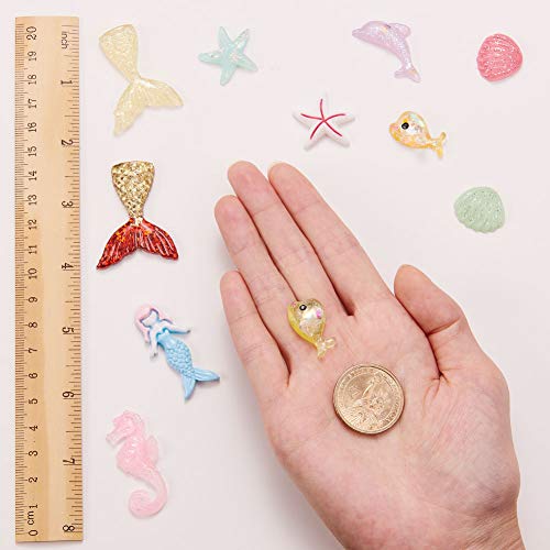 Cabochons baleine et étoile de mer à coller pour customiser vos objets