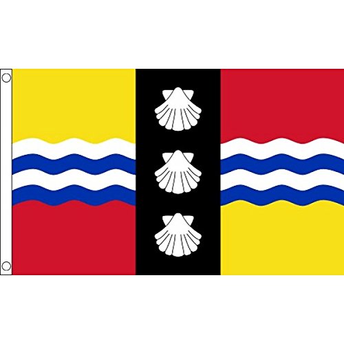 AZ FLAG, Bedfordshire County Flag, 2x3 Ft, 100D Polyester County Of Beds., England Banner with Two Metal Grommets