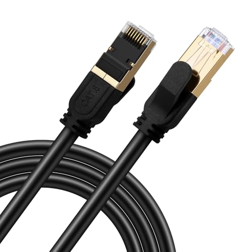 Cable Ethernet Cat 8, 15 m, Patch Cord RJ45 miniatura 1