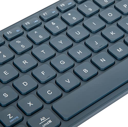Image of Targus Compact Multi-Device Bluetooth Keyboard for PC /Mac, Wireless Keyboard for Laptop /Phone, Portable Keyboard, Windows /macOS Compatible Small Travel Keyboard, Blue (PKB86202US)