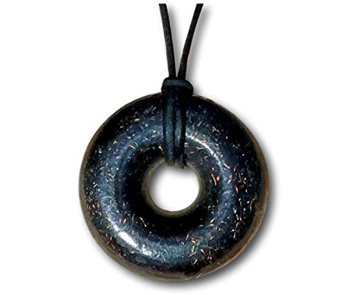 Orgonite Pendant - Orgone Energy Generator Necklace - Black Sun Orgonite Donut Necklace - Jewelry - 30