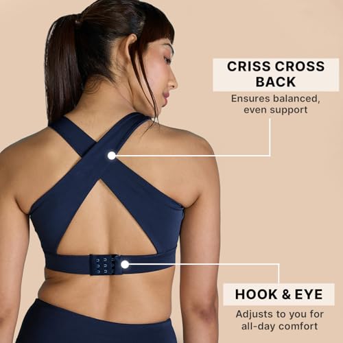 Image of Kica Crostini Full Coverage Sports Bra - High-Impact Support & Quick-Dry KICASKN Fabric