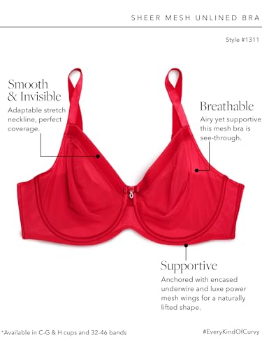 Soutien-gorge à couverture totale Curvy Couture 100F transparent crantastic avec armatures - 4