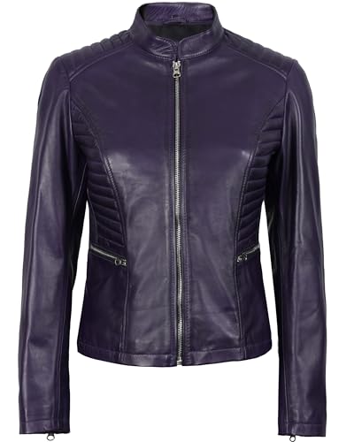 Image of Decrum Leather Jacket for Women - Real Lambskin Casual Leather Jackets Womens