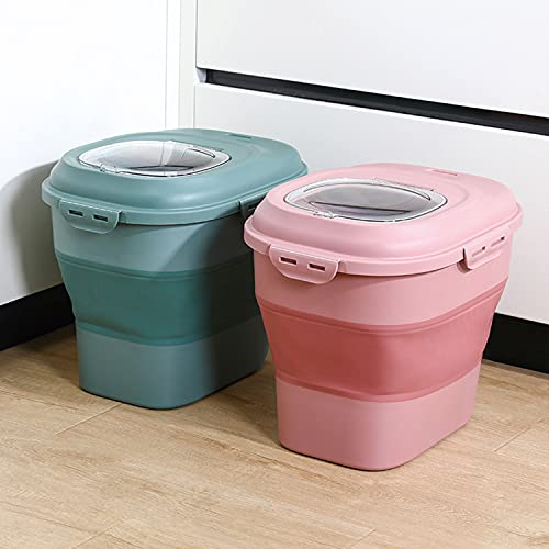 Large Sized Pet Food Storage Container with Lid, Foldable Snaps Closed Storage Bin with Food Scoop for Dog and Cat Food… - Image 7