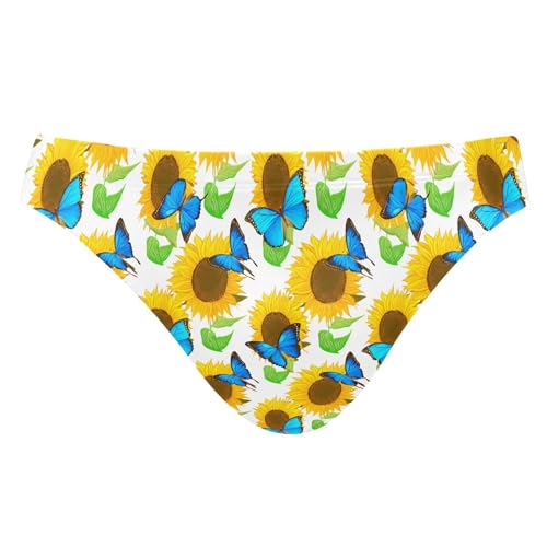 Mens Swim Briefs Butterfly Sunflower Swimwear Bikini Swimsuit XL B0403976