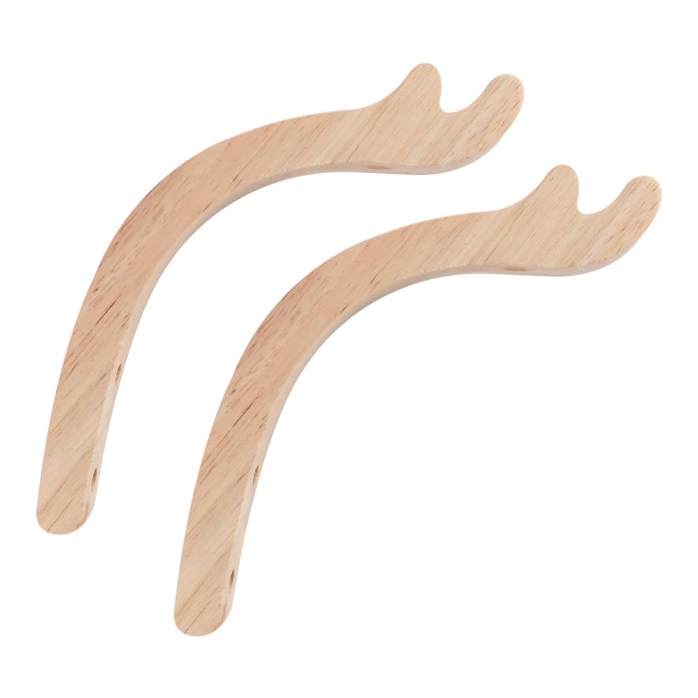 Confezione da 2 Ganci per Piante sospese in Legno con Staffa per Appendere vasi di Fiori, Ganci per cesti in Legno per Interni ed Esterni, Porta Piante da Giardino, Decorazione per la casa