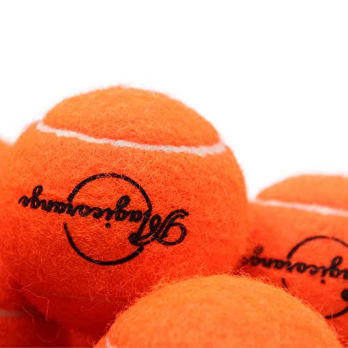 Image of Magicorange Tennis Balls, 12 Pack Advanced Training Tennis Balls Practice Balls, Pet Dog Playing Balls, Come with Mesh Bag for Easy Transport, Good for Beginner Training Ball (Dark Orange)