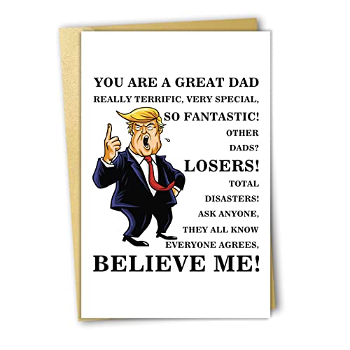 funny Father's Day messages Trump-themed funny Father’s Day card.