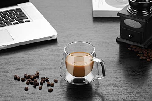 Nord - Tazza termica in vetro da 200 ml, a doppia