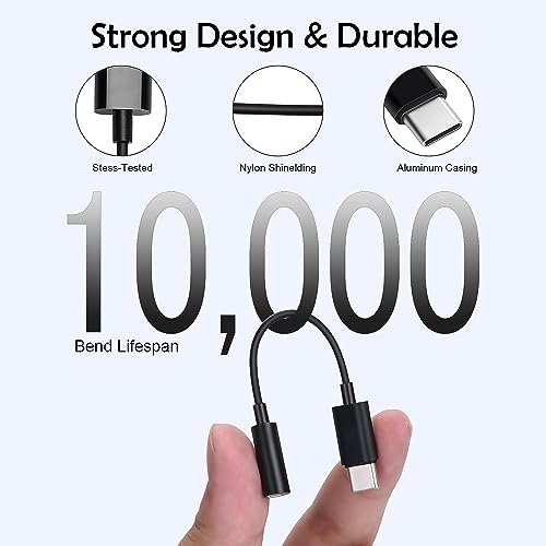 Image of Samsung USB Type C to 3.5Mm Headphone Jack, Upgrade 32Bit Hi-Fi Sound USB Type C to Audio Adapter Cable Compatible with Pixel 2 /2Xl /3 /3Xl /6 /6 Pro & Samsung S23 /S23 Ultra /S23+ /S22 Ultra S21 /S20