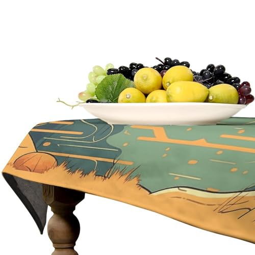 Nappe rectangulaire en lin lavable nappe tissu décoratif salle à manger - 7